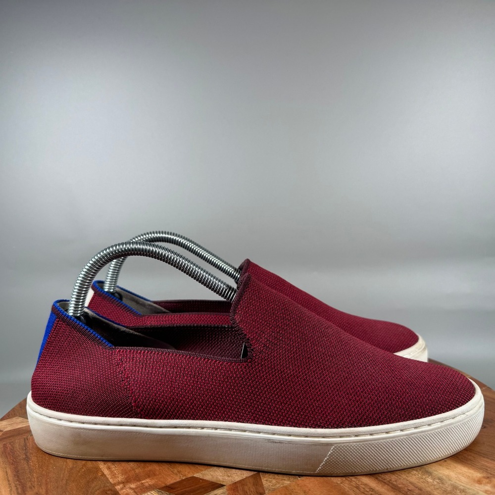 Rothys The Sneaker Port Red Burgundy Slip On Knit Shoes Womens 9.5 US 40.5 EU